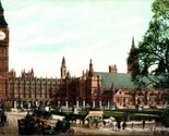 Vtg Postcard 1910s Palace Yard Westminster London Big Ben Carriages - £5.44 GBP