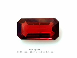 2.07 Ct Natural Red Spinel Emerald Loose Gemstone - £280.64 GBP