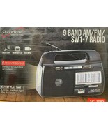 SuperSonic SC-1082 9-Band AM/FM Rechargeable Battery Portable Radio - £31.23 GBP