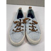 Sperry Shoes Womens Crest Vibe Sneakers White Blue Casual Size 6.5 - $24.95