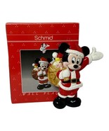 SCHMID DISNEY MICKEY MOUSE SANTA CLAUS WALL PLAQUE CHRISTMAS Holiday Vin... - $128.28 CAD