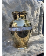 Mother of Pearl Inlay Polished Brass Adult Cremation Urn - $99.99
