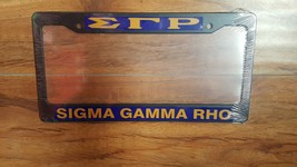 SIGMA GAMMA RHO Sorority  Plastic License Plate Frame Black Divine 9 Frame - £13.87 GBP