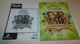 Bob Jones Bible Truths 5 Fourth Edition Student Text &amp;All Tests - £39.32 GBP