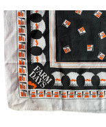 Farm Days Bandana Handkerchief Orange Black Tractors FRAM 21x21&quot; - £9.09 GBP