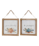 Wood Beaded Hanging Harvest Grateful Thankful Sentiment (Set of 2) - €45,33 EUR