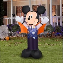 Gemmy Mickey Mouse Vampire Vest Halloween Inflatable Yard Decor Lights Up - £46.83 GBP