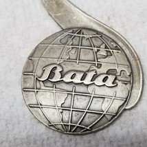 Bata Shoes Fashion Keychain Globe World Switzerland 1960s Metal - $12.30
