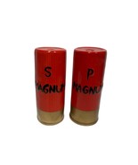 Vtg Magnum Shotgun Shell Salt and Pepper Shakers Ceramic Hunting Decor M... - $18.01 CAD