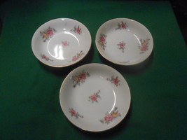 Outstanding Occupied Japan NARUMI China...&quot;Pink Roses&quot; Set of 3 BERRY BO... - £9.78 GBP