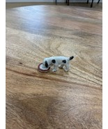 Vintage Porcelain Ceramic Dog Figurine Made in Japan White With Black Spots - $238.69 MXN