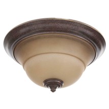 Hampton Bay Essex 2-Light Aged Black Flush Mount - $28.69