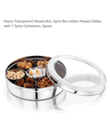 Stainless Steel Spice Box Masala Dani Kitchen Use7 Pcs Bowl in Pieces Mi... - $298.78 MXN