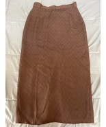 Vintage L. Bates Brown Black Textured Fitted Lined Maxi Skirt Size 12 - $23.99
