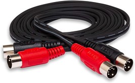 Hosa Mid-203 Dual 5-Pin Din To Dual 5-Pin Din Dual Midi Cable, 3 Meters - £24.77 GBP