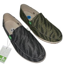 Sanuk Shoes Mens Washed Canvas Beach Loafers Casa Funk Tigerbolt Sidewalk Surfer - £46.76 GBP