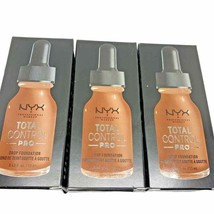 3 NYX Professional Makeup Total Control Pro Drop Foundation TCPDF17.5 Sienna - £9.83 GBP