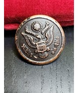 US WW1 Military Great Seal Uniform Button American Button Co Copper Bras... - $22.91 CAD