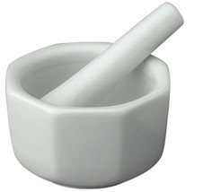 HIC Harold Import Co. 79 HIC Porcelain Octaganol Mortar and Pestle 3.5-Inch W... - £9.38 GBP