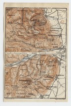 1911 Antique Map Vicinity Barr SAINT-HIPPOLYTE SAINT-NABOR Alsace France Germany - £16.80 GBP