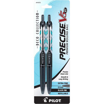 Pilot Precise V5 Premium Roller Pen X Fine 2/Pkg Retractable, Deco Black - £12.66 GBP