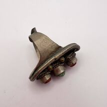 Massive Antique Ethnic Bedouin Yemen Silver Coral Green Turquoise Handma... - $168.00