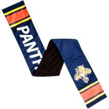 Florida Panthers Winter Scarf Jersey Material Vtg Logo W/ Inside Zip Poc... - $12.79