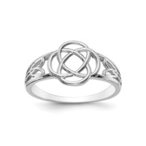 14K Gold Plated 925 Silver Girls Celtic Knot Women&#39;s Ring Women&#39;s Day Gift - £55.94 GBP