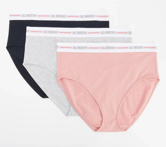 All Worthy Set of 3 Cotton Brief Panties - Basics, 1X - £12.78 GBP