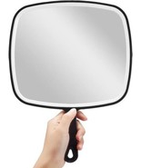 Hand Mirror, Extra Large Black Handheld Mirror with Handle, 9&quot; W X 12.4&quot; L - £18.62 GBP