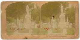 c1900&#39;s Colorized Real Photo Stereoview Card Our Loved Ones Have Gone Before - £7.46 GBP