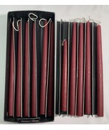 ROOT Tapers 12&quot; Candles Cranberry Maroon Christmas Set of 10 Please Read - £21.20 GBP