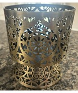 Candle Holder Better Homes and Gardens Metal Bronze Pedestal Christmas D... - $9.90