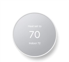 Google Nest Smart Thermostat ~ Programmable ~ Snow ~ 1.07 D x 3.31 W x 3.31 H - $93.50