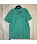 IZOD Advantage Performance Polo Shirt L Aqua Stretch Cotton Blend - $21.81 CAD