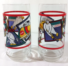 Set of 2 COCA-COLA POLAR BEAR Coke GLASSES Winter Olympics 1995 - €10,71 EUR