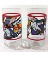 Set of 2 COCA-COLA POLAR BEAR Coke GLASSES Winter Olympics 1995 - €10,71 EUR