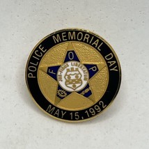 1992 Fraternal Order Of Police Memorial Day Law Enforcement Enamel Lapel Hat Pin - $14.95