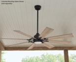 Home Decorators Makenna 60&quot; Indoor/Outdoor Matte Black Ceiling Fan w/ Re... - £172.19 GBP
