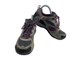 Merrell Azura Castle Rock Women Shoes Gray Purple 6.5 Suede Hiking Trail Sneaker - £36.55 GBP