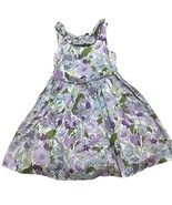 Janie and Jack &quot;Adorable Garden&quot; Blue/Purple Flower Print Full Dress Sz 5 - $1,181.13 MXN