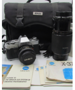 Minolta X-370 35mm Film SLR Camera Kit with 50mm OEM Lens &amp; 70-120mm Mac... - $64.99