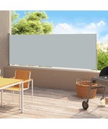  Side Awning Grey Polyester with PU coating, Powder-coated steel - $153.99