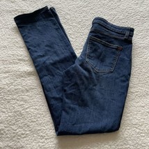 Spanx The Slim X Straight Jeans, Size 28, Denim, Cotton Blend, Blue, Pockets - $54.99