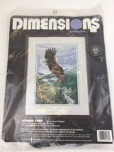 Vintage Dimensions Needlepoint Soaring Spirit Eagle #2435 By Al Agnew 1995 - $39.26