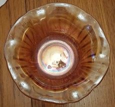 Vintage Marigold Carnival Glass Dish Candy Dish Serving Dish 6 &quot; Diameter  - £11.31 GBP
