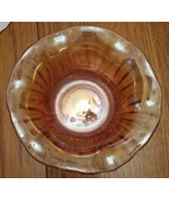 Vintage Marigold Carnival Glass Dish Candy Dish Serving Dish 6 &quot; Diameter  - £11.14 GBP