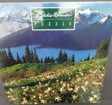 Jigsaw puzzle Avalanche Lilies in the Shadow Mt Olympus Eddie Bauer New - $28.49