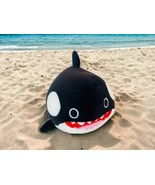 Kepelon Ocean Union 10” Black Orca Smiling Whale Soft Plush Stuffed Animal - £12.19 GBP