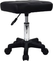 FURWOO Rectangle Rolling Stool with Wheels Height Adjustable Swivel Stoo... - $58.79